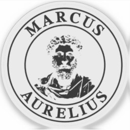 Der Große Stoiker Marcus Aurelius (schwarz) Aufkleber