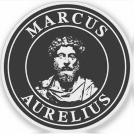 Der Große Stoiker Marcus Aurelius (weiß) Aufkleber