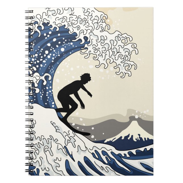 Der große Surfer von Kanagawa Notizblock (Vorderseite)