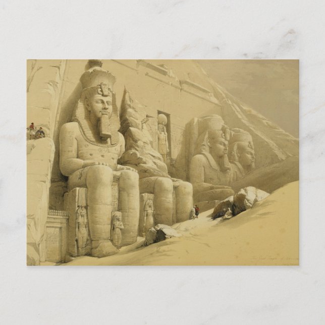 Der Große Tempel von Abu Simbel, Nubia, aus "Ägypt Postkarte (Vorderseite)