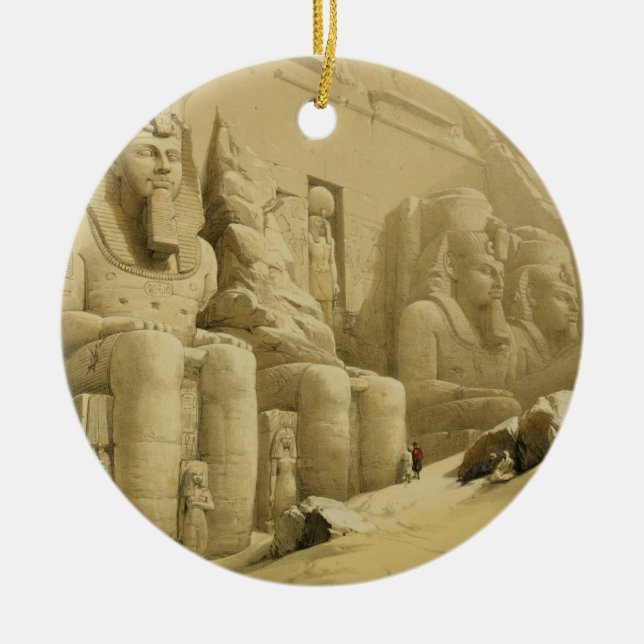 Der große Tempel von Abu Simbel, Nubia, von Keramik Ornament (Vorne)