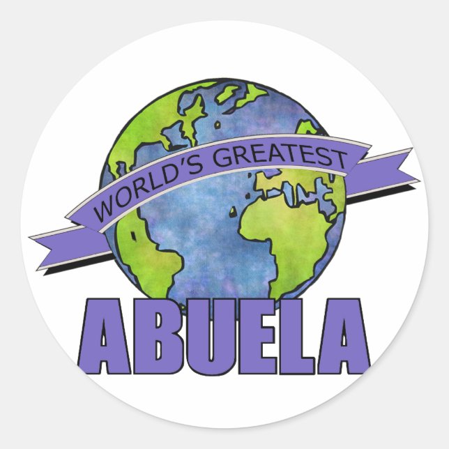 Der größte Abuela der Welt Runder Aufkleber (Vorderseite)