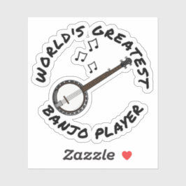 Der größte Banjo-Spieler der Welt, der Banjoist Fu Aufkleber