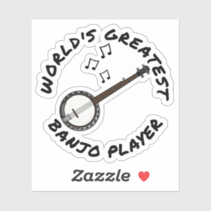 Der größte Banjo-Spieler der Welt, der Banjoist Fu Aufkleber