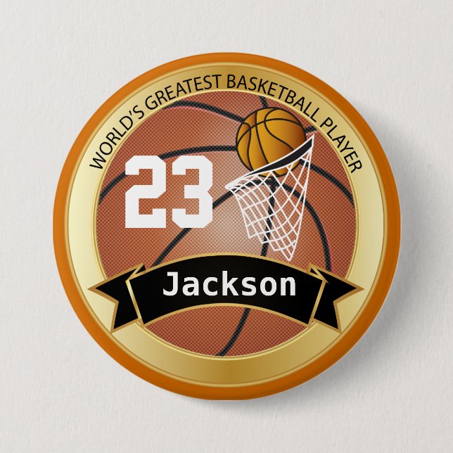 Der größte Basketballspieler der Welt Button (Vorderseite)