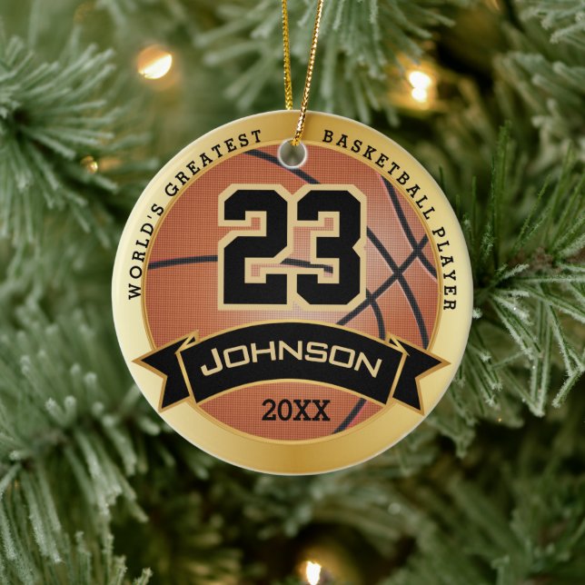 Der größte Basketballspieler der Welt | DIY Text C Keramik Ornament (Baum)