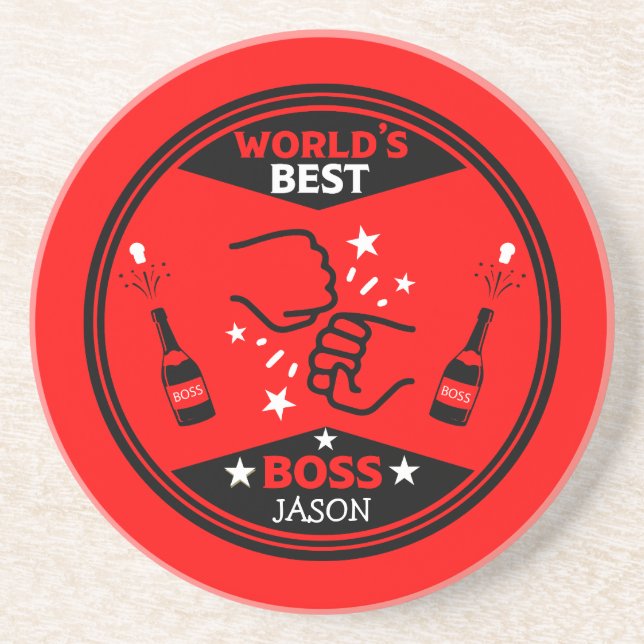 Der größte Boss der Welt Getränkeuntersetzer (Vorne)