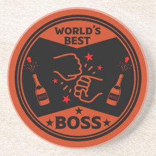 Der größte Boss der Welt Getränkeuntersetzer