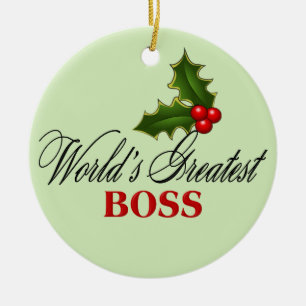 Der größte Boss der Welt Keramikornament