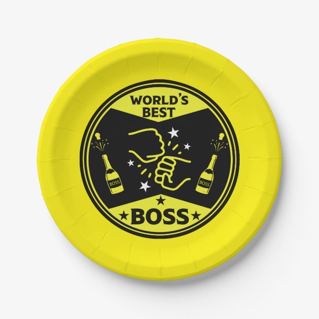 Der größte Boss der Welt Pappteller (Vorderseite)
