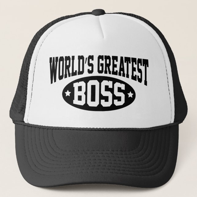 Der größte Boss der Welt Truckerkappe (Vorderseite)