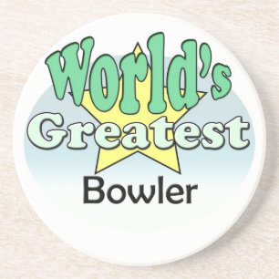 Der größte Bowler der Welt Sandstein Untersetzer