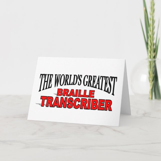 Der größte Brailleschrift der Welt Karte (Vorderseite)