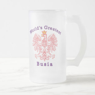Der größte Busia-Adler der Welt Mattglas Bierglas