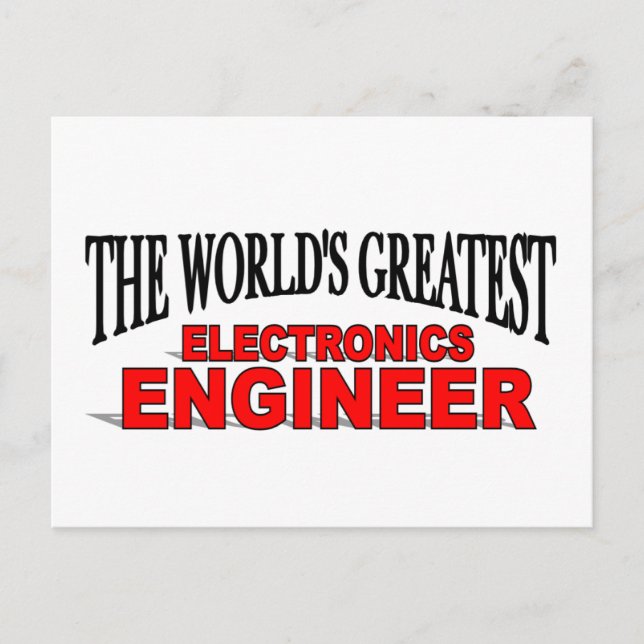 Der größte Elektronikingenieur der Welt Postkarte (Vorderseite)
