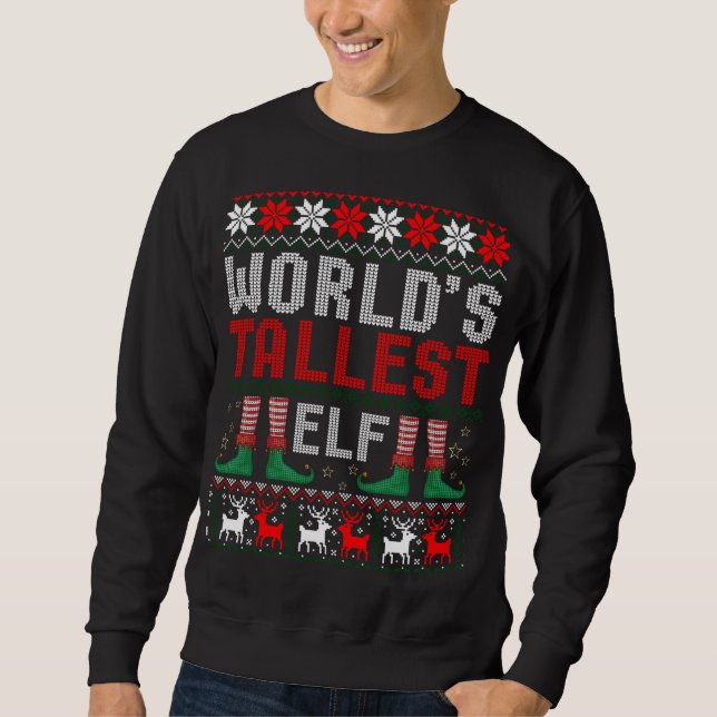 Der größte Elf der Welt - der Weihnachtssüßer Sweatshirt (Vorderseite)