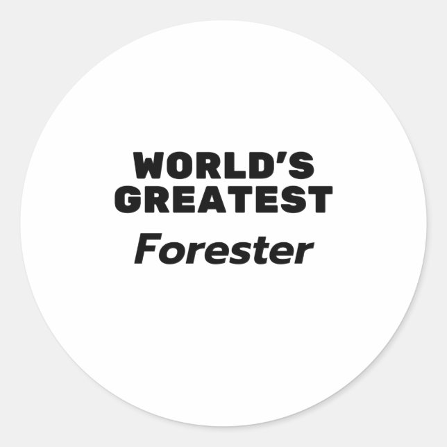 Der größte Forster der Welt Runder Aufkleber (Vorderseite)
