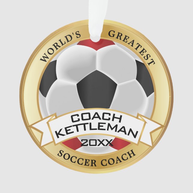 Der größte Fußballtrainer der Welt: rot, schwarz,  Ornament (Vorderseite)