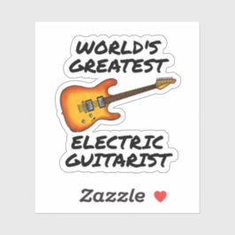 Der größte Gitarrist der Welt, Gitarre Funny Aufkleber