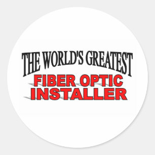 Der größte Glasfaserinstallationsinstaller der Wel Runder Aufkleber