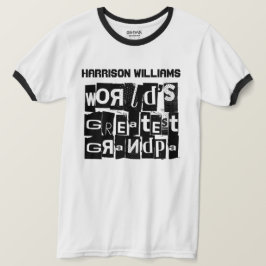 Der größte Großvater Cooler moderner Schwarzer Tex T-Shirt