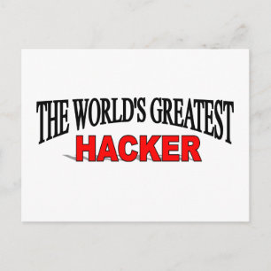 Der größte Hacker der Welt Postkarte