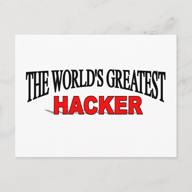 Der größte Hacker der Welt Postkarte (Vorderseite)