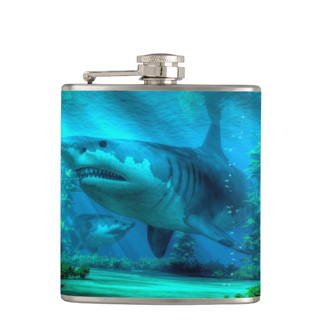 Der größte Haifisch Flachmann (Vorderseite)