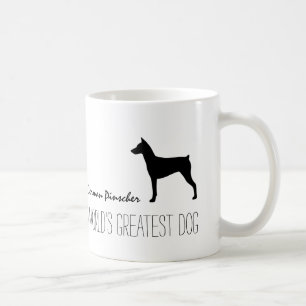 Der größte Hund der deutschen Pinscher Silhouett Kaffeetasse