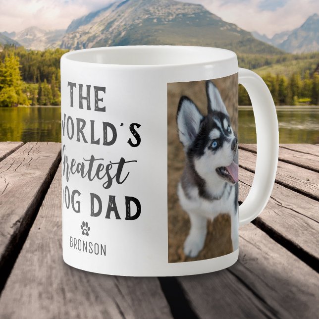 Der größte Hund-Vater der Welt Personalisiertes Fo Kaffeetasse (Von Creator hochgeladen)