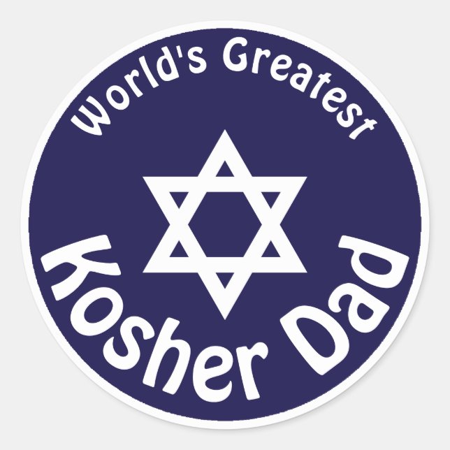 Der größte Kosher-Vater der Welt Runder Aufkleber (Vorderseite)