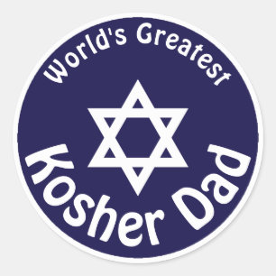 Der größte Kosher-Vater der Welt Runder Aufkleber