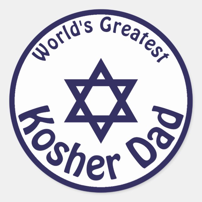 Der größte Kosher-Vater der Welt Runder Aufkleber (Vorderseite)