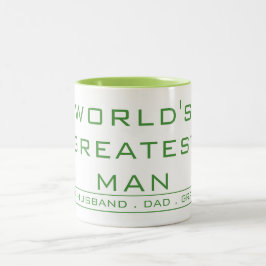 Der größte Mann der Welt - Sohn, Ehemann, Vater, O Zweifarbige Tasse