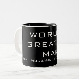 Der größte Mann der Welt - Sohn, Ehemann, Vater, O Zweifarbige Tasse