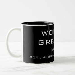 Der größte Mann der Welt - Sohn, Ehemann, Vater, O Zweifarbige Tasse