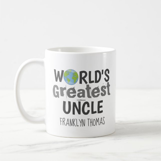 Der größte Niedliche Planet der Welt Personalisier Kaffeetasse (Links)
