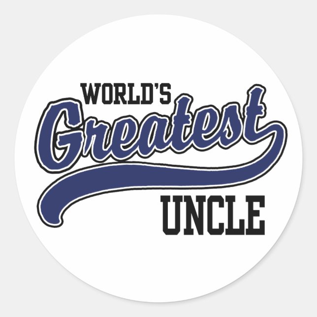 Der größte Onkel der Welt Runder Aufkleber (Vorderseite)