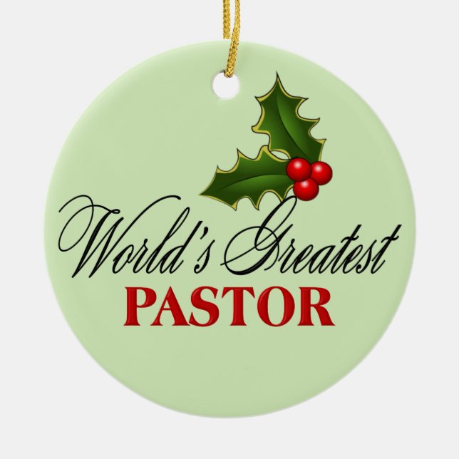 Der größte Pastor der Welt Keramik Ornament (Vorne)
