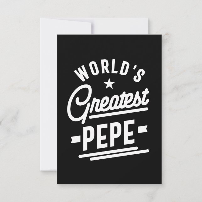 Der größte Pepe-Großvater-T - Shirt der Welt RSVP Karte (Vorderseite)