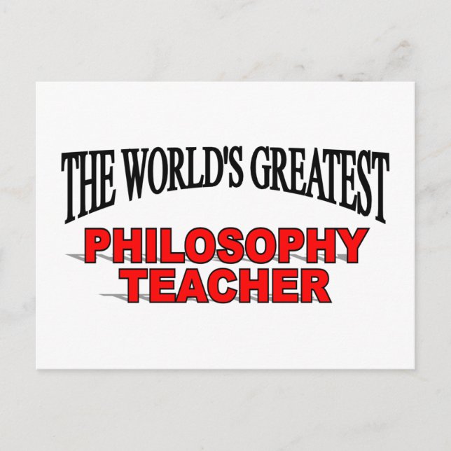 Der größte Philosophielehrer der Welt Postkarte (Vorderseite)