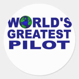 Der größte Pilot der Welt Runder Aufkleber