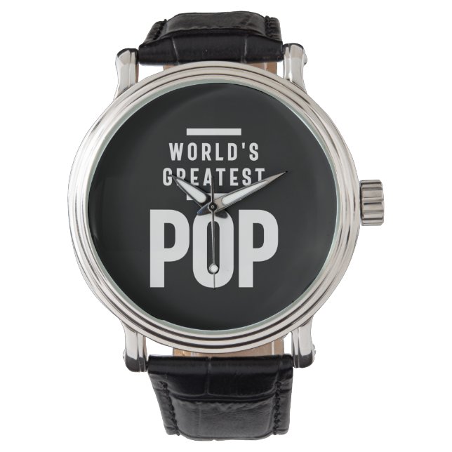 Der größte Pop der Welt | Father Grandpa-Geschenk Armbanduhr (Vorderseite)