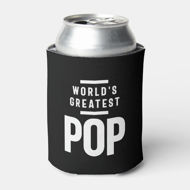 Der größte Pop der Welt | Father Grandpa-Geschenk Dosenkühler (Kanne Vorderseite)