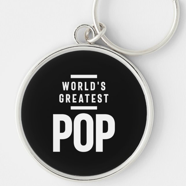 Der größte Pop der Welt | Father Grandpa-Geschenk Schlüsselanhänger (Vorne)