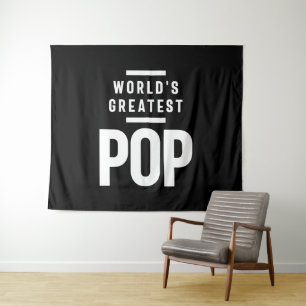 Der größte Pop der Welt   Father Grandpa-Geschenk Wandteppich