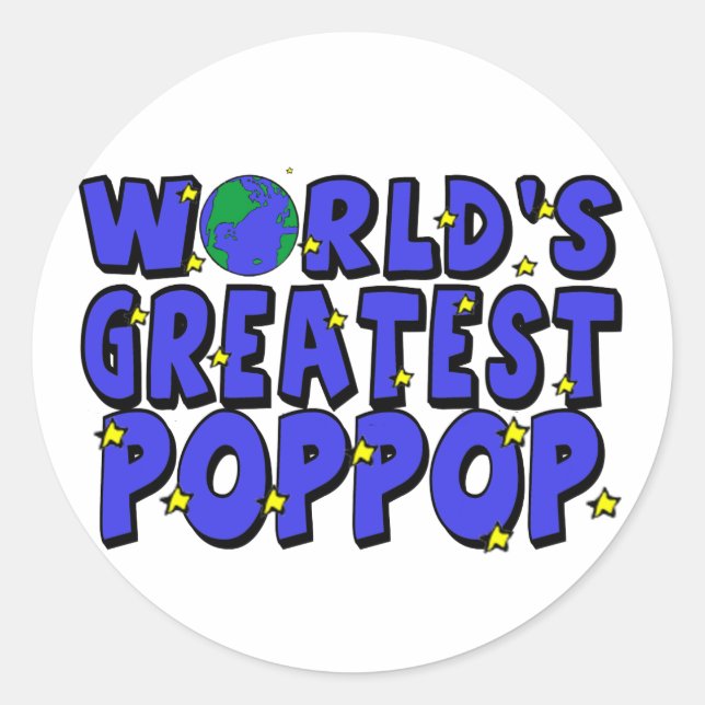 Der größte PopPop der Welt Runder Aufkleber (Vorderseite)