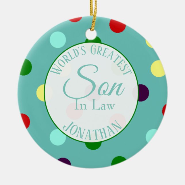 Der größte Sohn der personalisierten Welt in der K Keramik Ornament (Vorne)