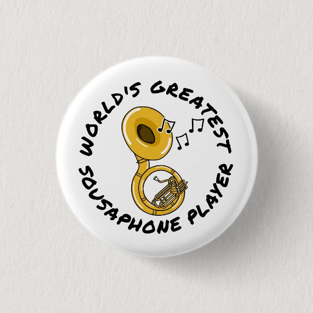 Der größte Sousaphone-Spieler der Welt, Messingmus Button (Vorderseite)