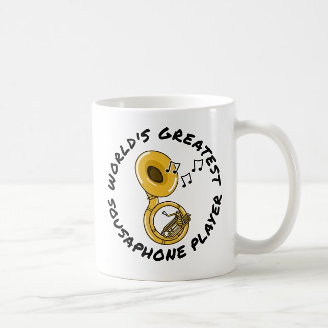 Der größte Sousaphone-Spieler der Welt, Messingmus Kaffeetasse (Rechts)